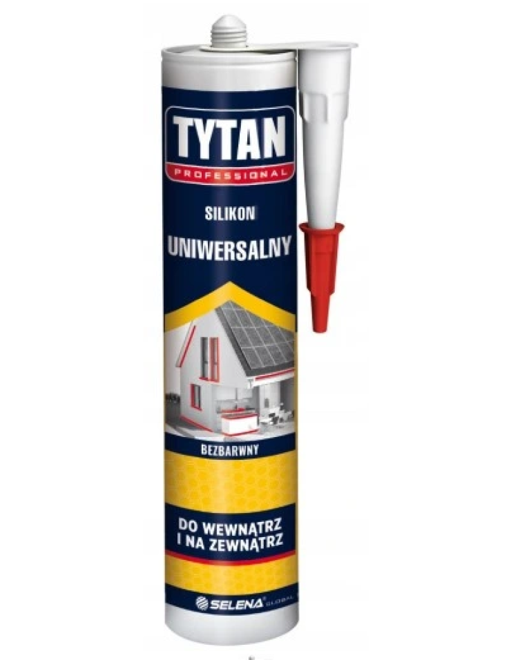 Silikon Uniwersalny Tytan Professional 280 ml Bezbarwny Elastyczny