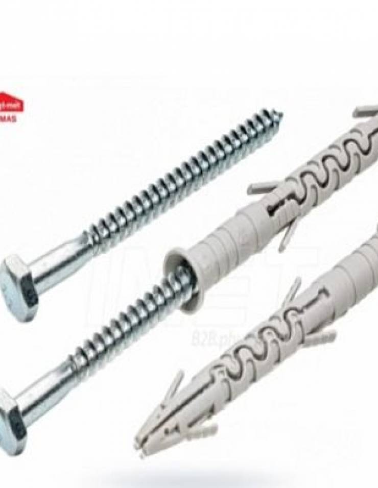 Kołek ramowy rozporowy z wkrętem z łbem sześciokątnym 8,0 x 140