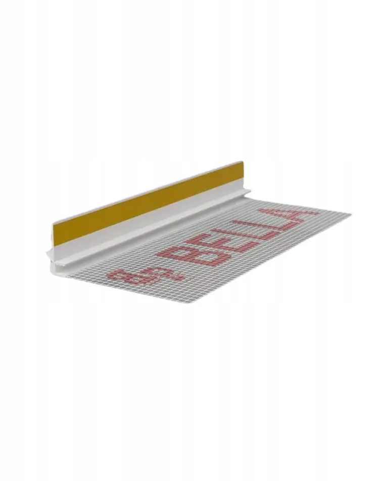 BP13 MIDI 9/3 Listwy przyokienne dylatacyjne z siatką i z uszczelką 2500mm RAL BIAŁY