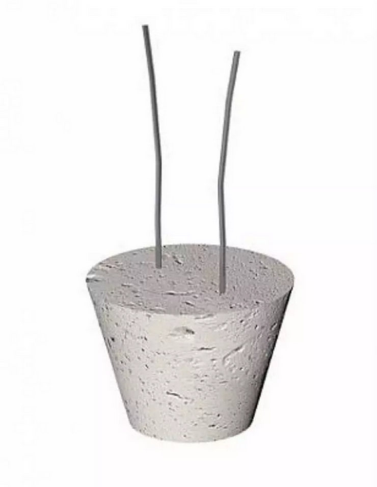 Podkładka betonowa “Płaski Styk” 70 mm z drutem prostym - 100szt. 