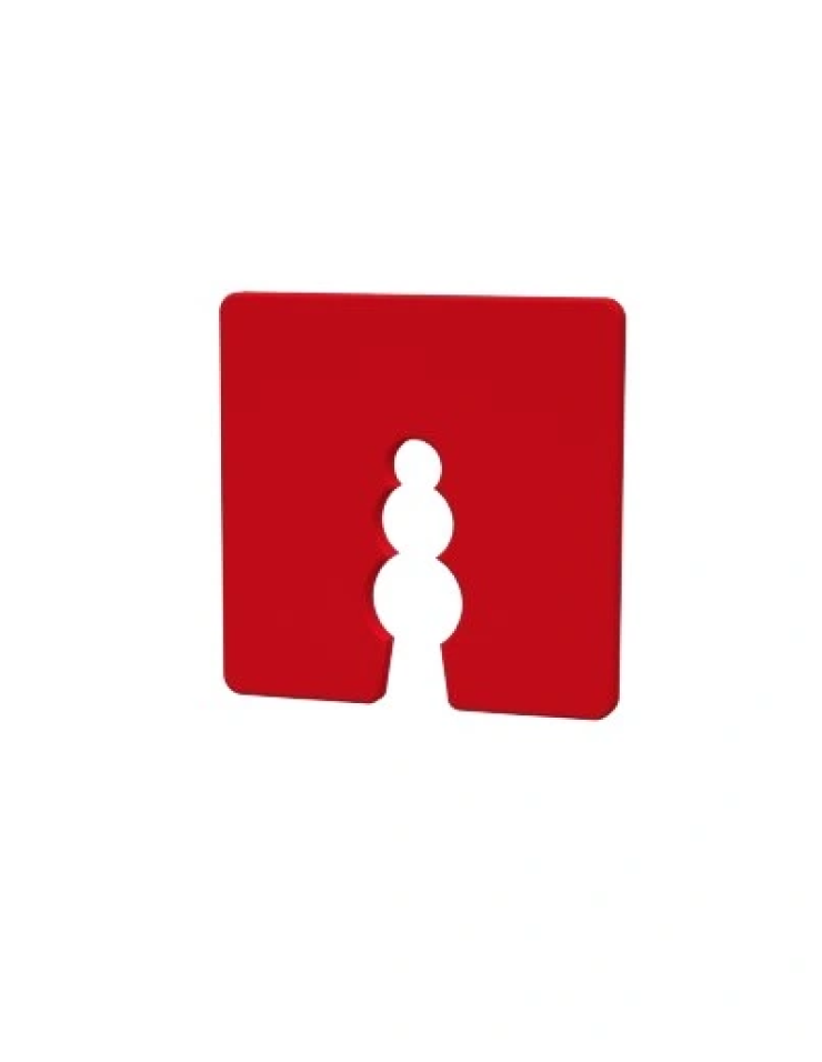 DW-50x50 czerwony 3mm