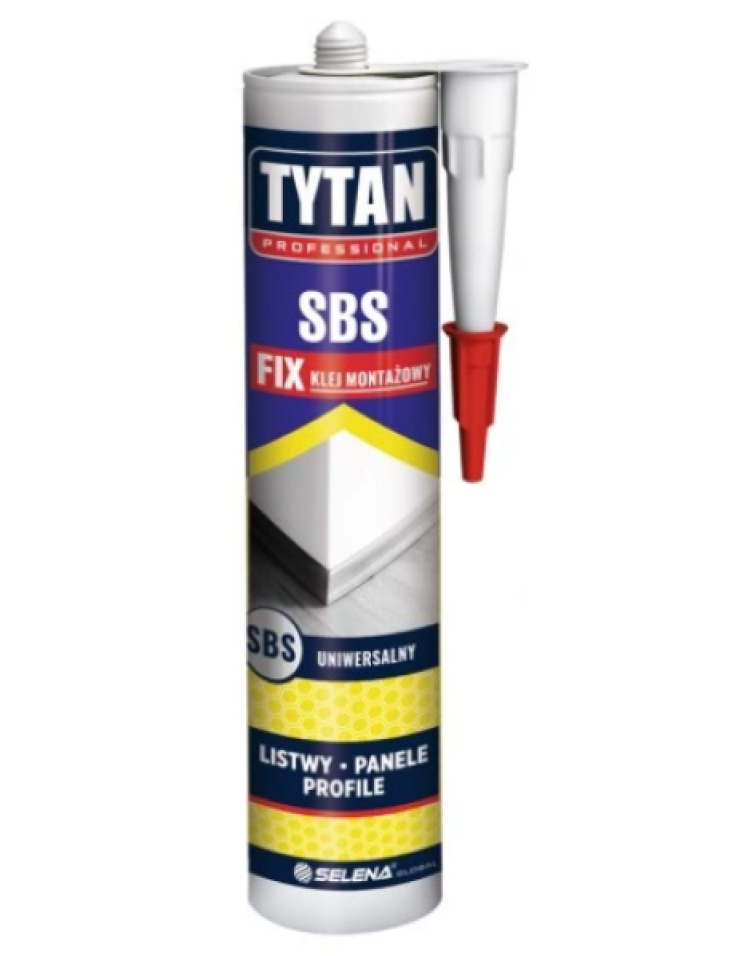 SBS FIX Klej montażowy uniwersalny Żółty 290ml TYTAN PROFESSIONAL